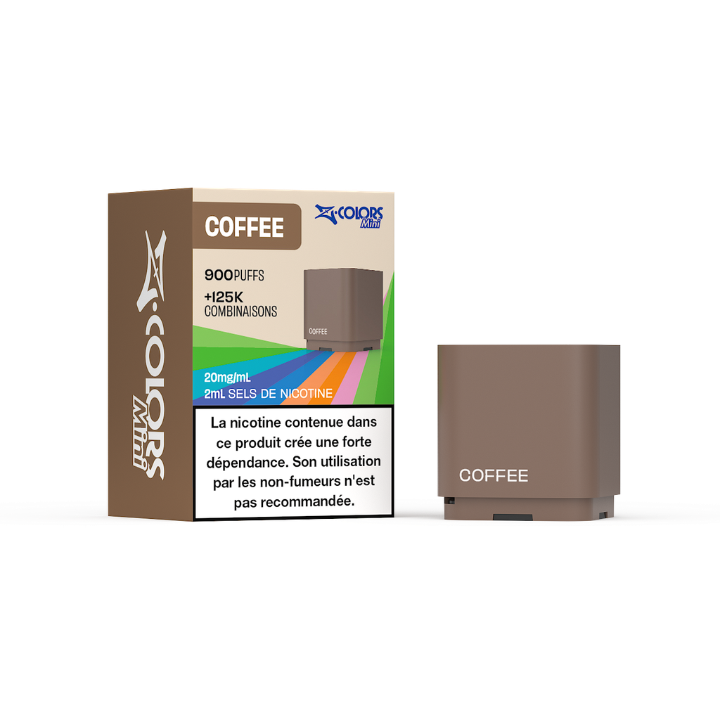 [zcolors coffee 20 zland] Z LAB Cartouches Z Colors Mini Coffee 2ml (20mg sels)