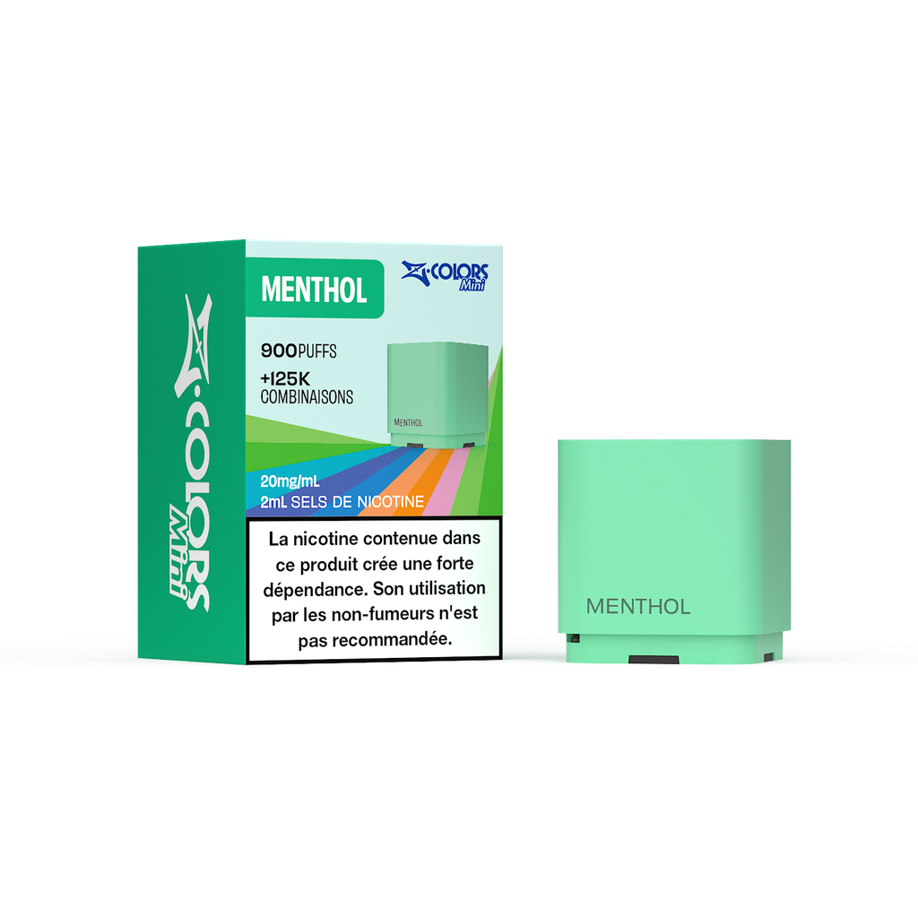 [zcolors menthol 20 zland] Z LAB Cartouches Z Colors Mini Menthol 2ml (20mg sels)